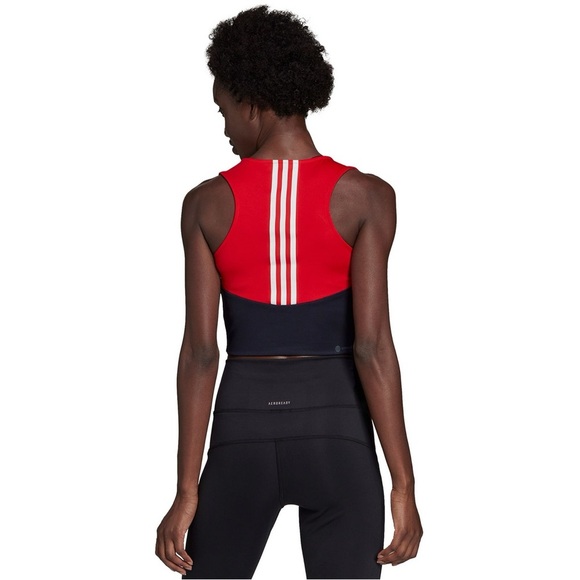 Women's adidas Colorblock 3-Stripes Crop Top NWOT - Picture 2 of 6